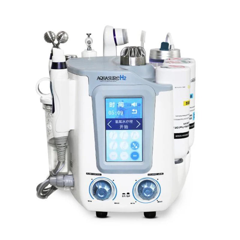6 az 1-ben Hydrafacial Machine – Mély arctisztítás, Aquasure H2O2 Oxigén Peeling, Dermabrázió, Bőrfiatalítás [Hydrafacial, Bőrápolás]