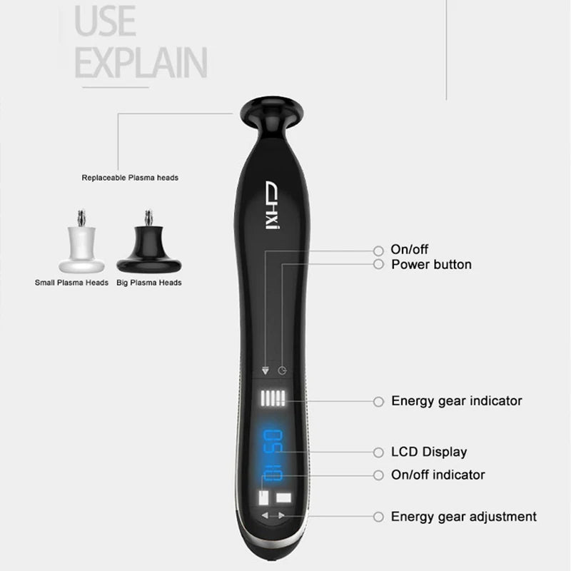 Blue Light Ozone Acne Treatment Plasma Pen - Skin Rejuvenation, Acne Scar & Wrinkle Removal, Firming Device