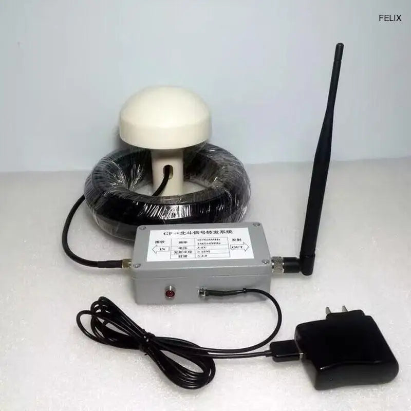 NEW Indoor Mushroom Head GPS Signal Repeater Amplifier Kit with 15M Antenna - Enhanced GPS Signal for Indoor Use