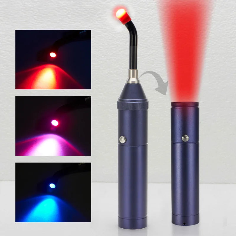 NEW Infrared Light Therapy Device for Cold Sores, Pain Relief, Skin Care - 660nm 850nm LED Light Therapy Wand for Mouth, Nose, Ear, Knee, Feet, Hands, Ankle