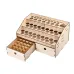 Natural Wooden Paint Bottle Rack Organizer - Acrylics Paint Storage Stand for Hobby & Art Supplies, 36x24x18.5cm
