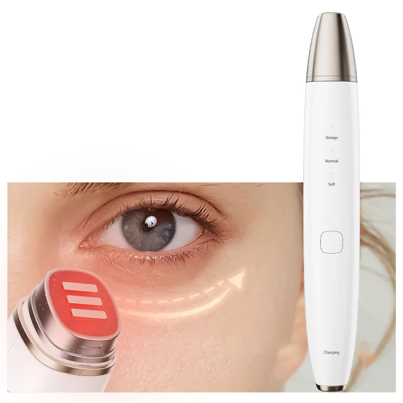 EMS Beauty Device Multi-Function Eye Pen for Dark Circles, Eye Bags, Wrinkle Lifting & Firming | RF Skin Tightening & Red Light Therapy