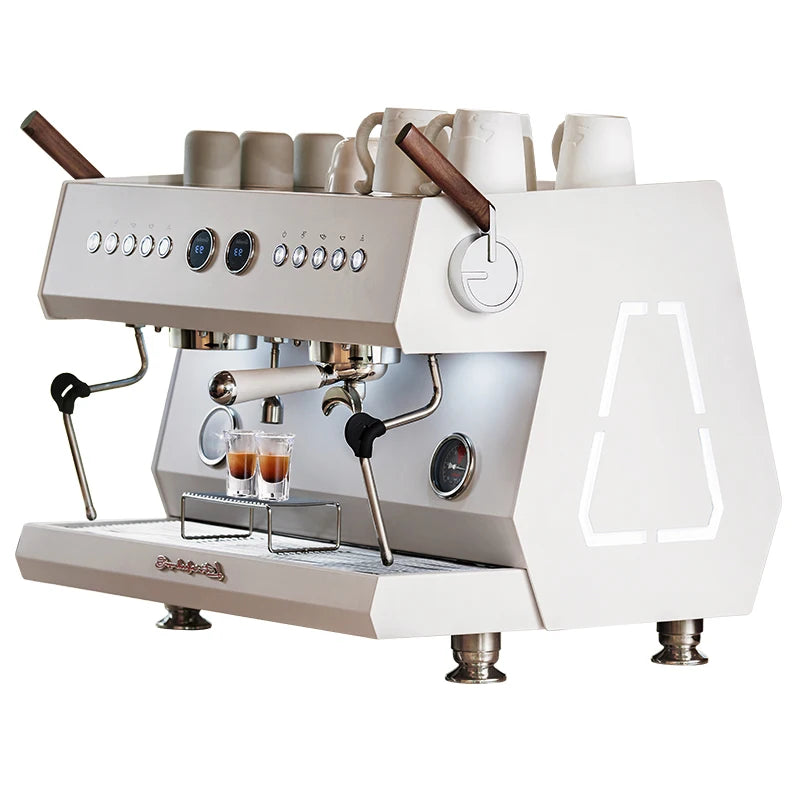 Gemilai CRM3211 3-in-1 Commercial Espresso Machine, 2 Group Semi-Automatic, 4200W, 9-Bar Pump, Triple Boiler System