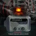 태양열 충전, AM/FM/NOAA 날씨 경보, 손전등 및 SOS 알람이 있는 핸드 크랭크 비상 라디오 - 휴대용 3-in-1 생존 라디오