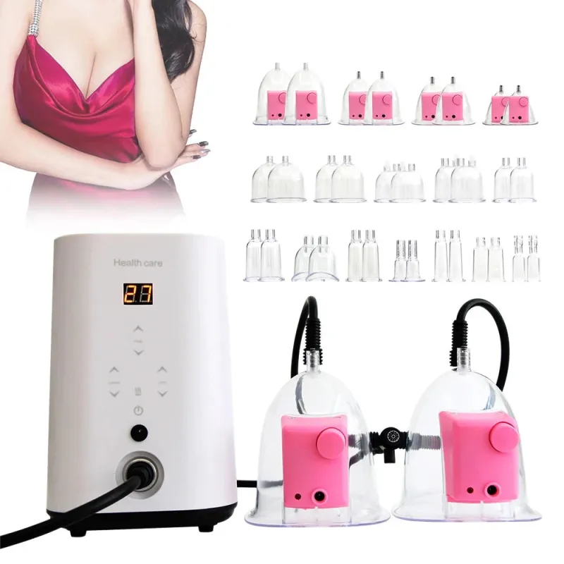 Newest Breast Enlargement Vacuum Therapy Machine - Buttock Massager & Hip Lifting Body Slimming Tool [Breast Enlargement, Lymphatic Drainage]