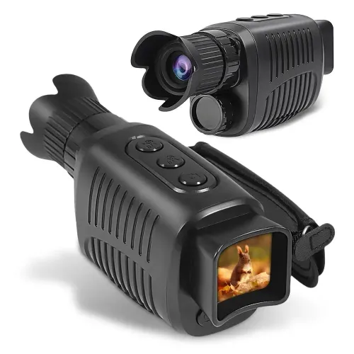 Night Vision Monocle with 5X Digital Zoom & Infrared Optics for Hunting, 300M Long Range Telescope