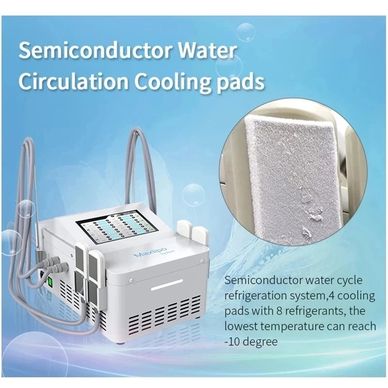 Non-invasive Cryo EMSlim 4 Cooling Pads for Cellulite Removal & Fat Freezing with EMSlim SPA Home Beauty Machine