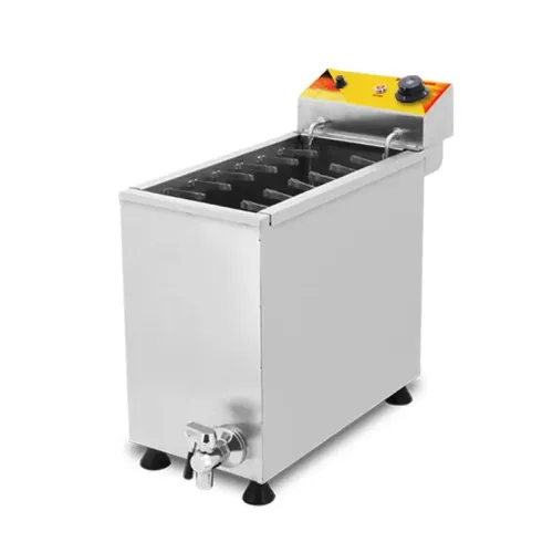 Commercial Electric/Gas Korean Corn Dog Fryer Machine - 21L Stainless Steel Cheese Hot Dog Maker