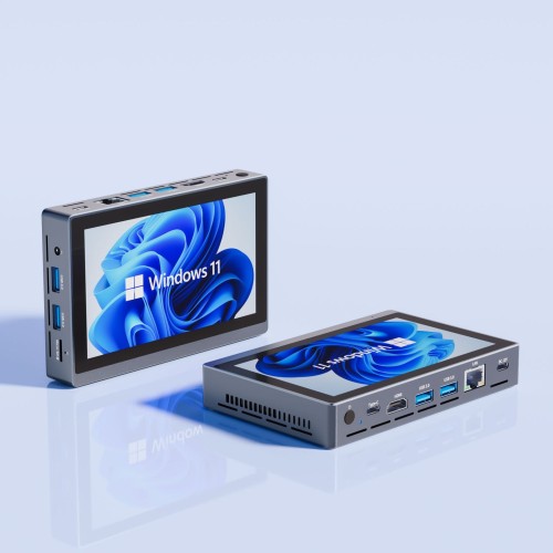 Higole 2 Pro Tablet Pad - 5.5-inch Windows 11 Mini PC with Intel N5095, 16GB RAM, 256GB SSD, Touch Screen, WIFI, Fan Cooling