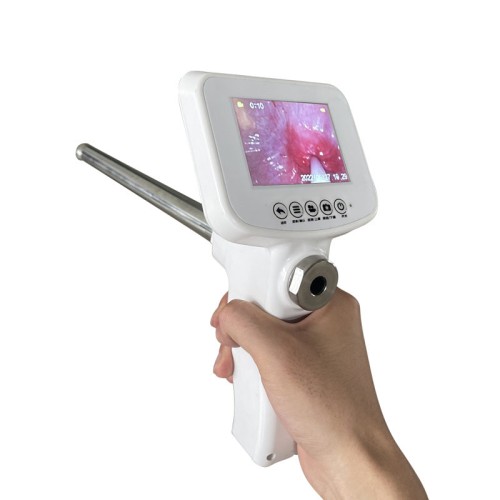 High-Quality Artificial Visual Insemination Gun for Veterinary Use - 45° Tilted Screen, Stainless Steel Needle, Advanced Camera Functions
