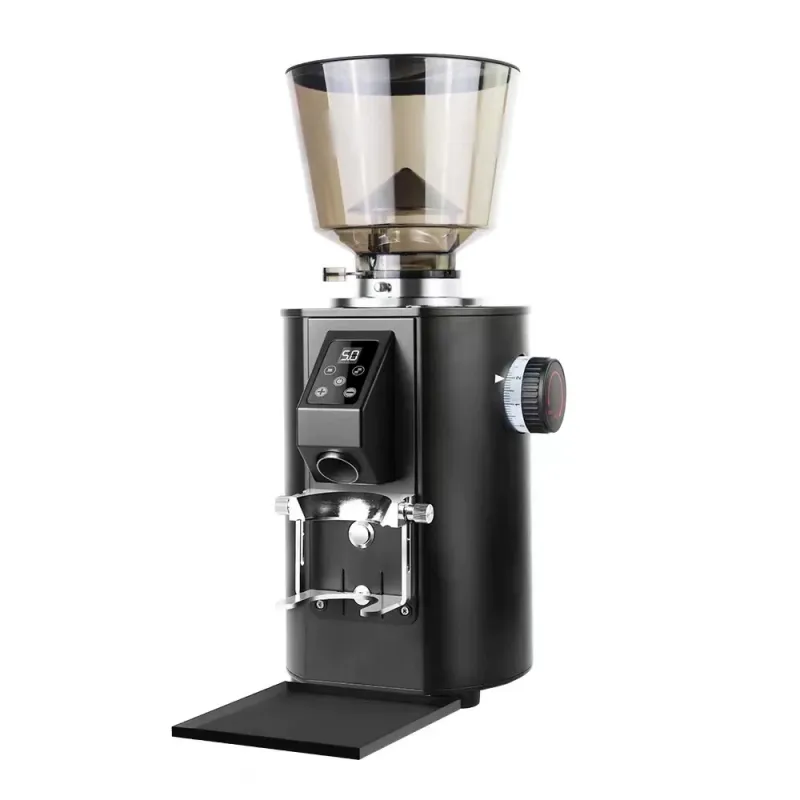 64mm Electric Flat Burr Coffee Grinder - 350W Espresso Bean Grinder with Stainless Steel Burrs, 1KG Hopper, 110V/220V