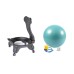 Balance Yoga Ball Chair met Roller - Explosieveilig, Veilig voor zwangerschap en fitness, Zachte elastische zitting voor thuis en op kantoor [Yoga Ball Chair, Fitnessbal, Kernkracht]