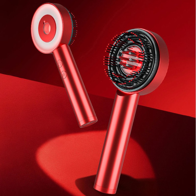 Cordless Electric Scalp Massager with IPX7 Waterproof, 3 Massage Modes, Red & Blue Light Therapy for Hair Growth & Scalp Health