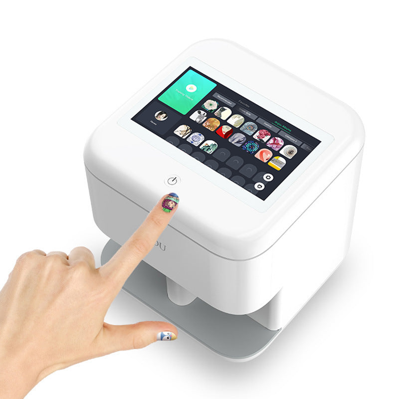 Touch Screen Mobile Nail Printer - Digital Intelligent Nail Art Machine for Salon & DIY Manicure [7-inch HD, AI 3D Recognition]