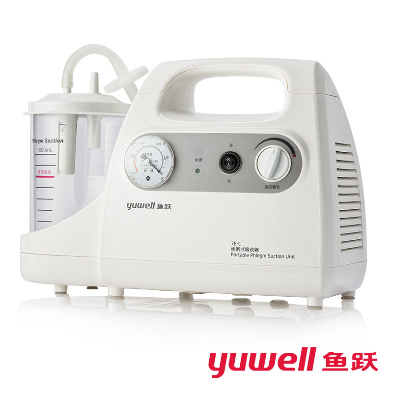 Portable Yuwell 7E-C Health Medic 15l/min Flow-1000ml Suction Sputum Machine for Home & Dental Use