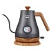 220V/110V 1L Electric Gooseneck Kettle, 304 Stainless Steel Pour-Over Coffee Pot with Thermometer