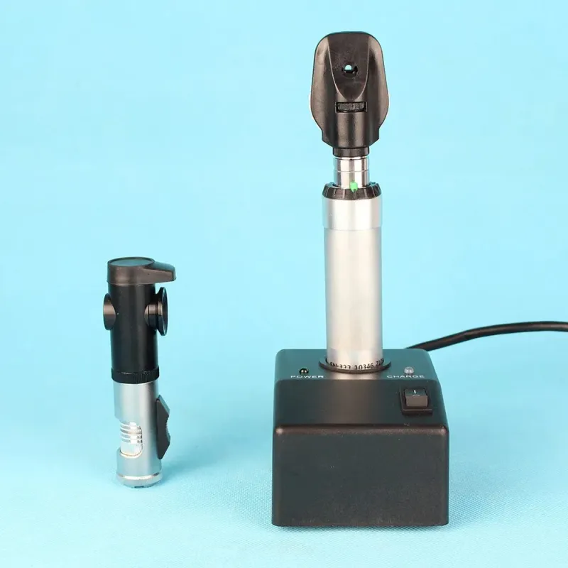 Rechargeable Ophthalmoscope & Retinoscope Combo Set YZ11D+YZ24B with Aluminium Case - Portable Eye Exam Tool