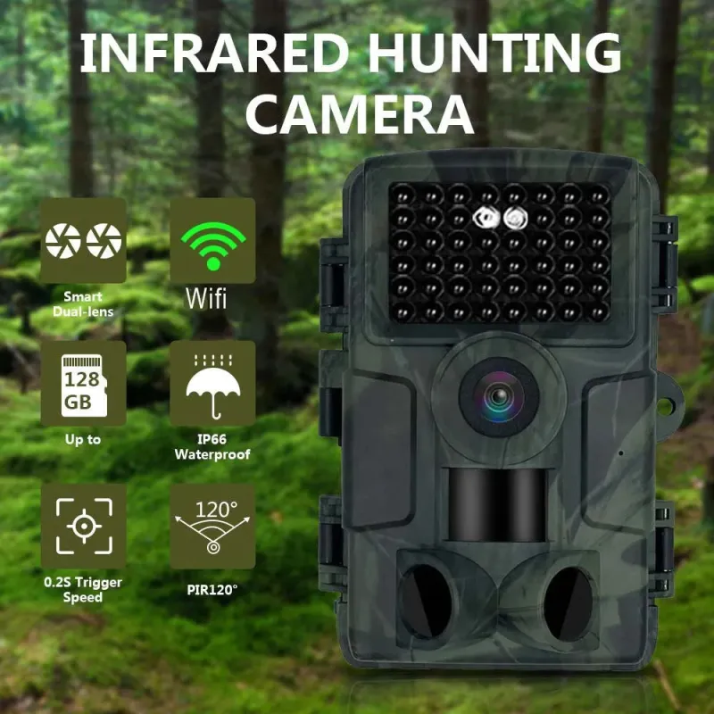 PR4000 WiFi Wildlife Camera - 1080P HD, 32MP, infravörös éjszakai látás, Bluetooth, 2,0