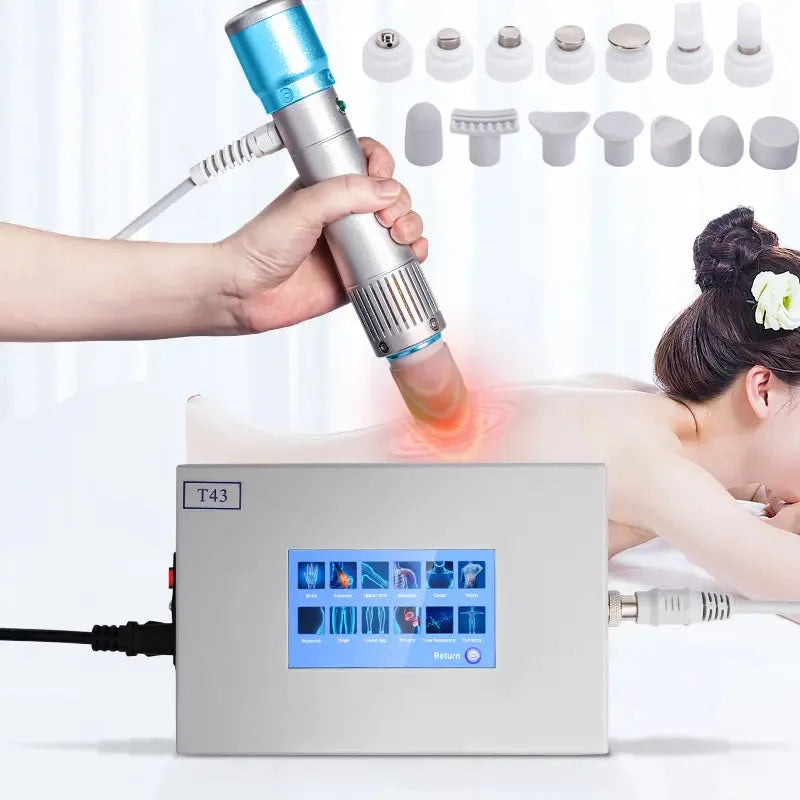 Draagbare Shockwave-therapiemachine voor pijnverlichting - Elektrische spierstimulator, fysiotherapie-apparatuur voor rugpijn, ED-behandeling en verwijdering van cellulitis [Shockwave-therapie, pijnverlichting]