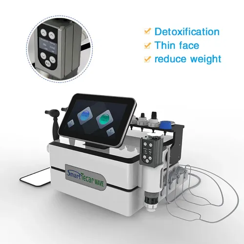 RET/CET Diathermy Tecar Therapy Machine with EMS & Shock Wave for Pain Relief and Muscle Stimulation