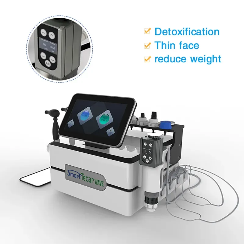 RET/CET Diathermy Tecar Therapy Machine with EMS & Shock Wave for Pain Relief and Muscle Stimulation