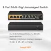 8-Port 2.5Gbps Multi-Gigabit Ethernet Switch with 10G SFP+ Port | Unmanaged Network Switch [2.5G, Ethernet, Switch]