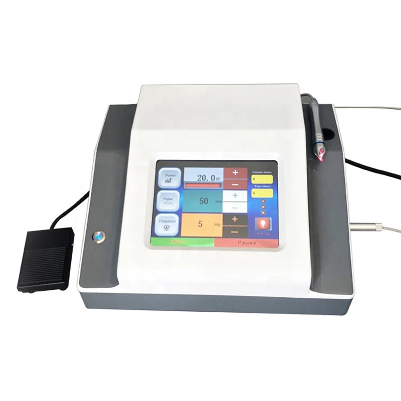 2 IN 1 980nm Diode Laser Machine for Vascular & Spider Vein Removal, 30W Power, Professional Physiotherapy Device
