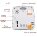 1-6L/Min Adjustable Oxygen Concentrator with Remote Control, 90%±3% High Purity for Elderly & Pregnant Women