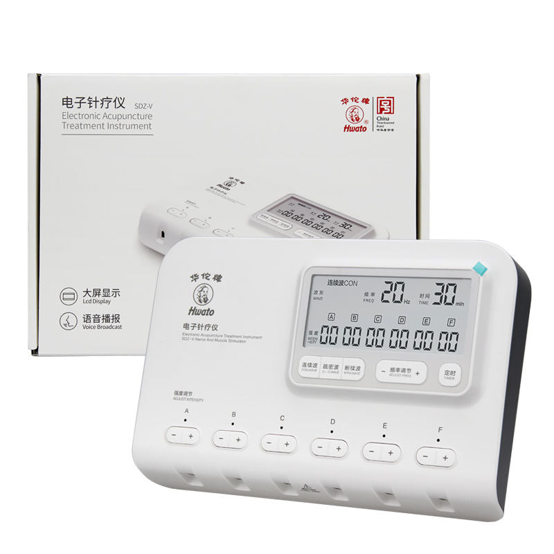 Hwato SDZ-V 6-Channel EMS TENS Electroacupuncture Stimulator for Nerve & Muscle Pain Relief, Acupuncture Therapy