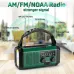 Solar 10000mAh Emergency Radio with AM/FM, LED Flashlight, Hand Crank, Phone Charger, NOAA Weather Alerts