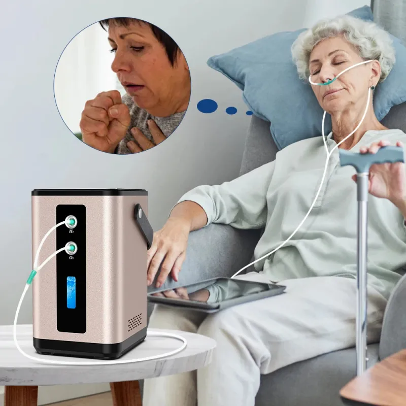 Suyzeko 450ML Hydrogen Inhalation Machine - 99.99% H2 Molecular Inhaler, Oxygen Concentrator, Hydrogen Water Generator, Ionizer for Anti-Aging & Health Improvement