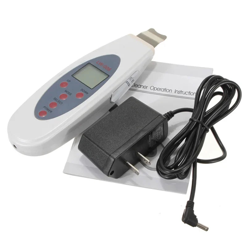 Ultrasonic Skin Scrubber - Facial Pore Cleaner, Acne Removal, Ultrasound Peeling, Tone & Lift Beauty Tool for All Skin Types