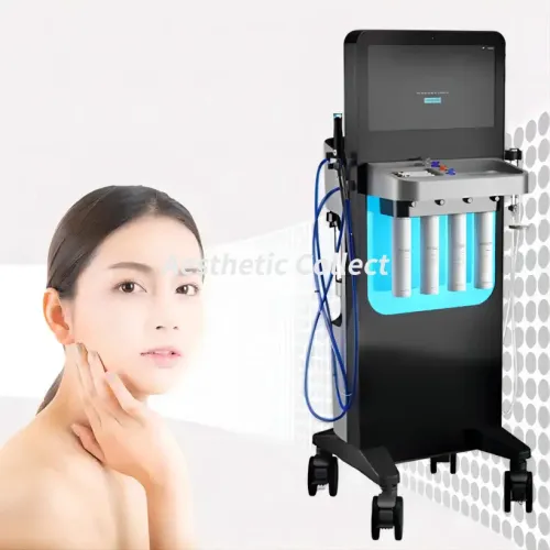 Neswest Professional H2O2 Hydro Aqua Peel Oxygen Jet Facial Machine - Diamond Glow Microdermabrasion for Skin Rejuvenation