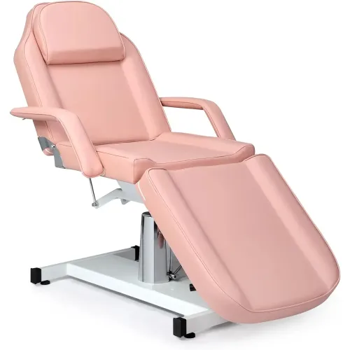 Hydraulic Facial Bed Massage Table, Adjustable 3-Section Tattoo Chair for Spa & Beauty Salon [Hydraulic, Facial Bed, Massage Table]
