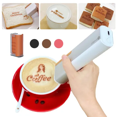 EVEBOT Printpen Handheld Food Printer - Portable Mini Coffee Latte Art Printer with BT Wireless for DIY Patterns Design [Food Printer, Latte Art Printer]