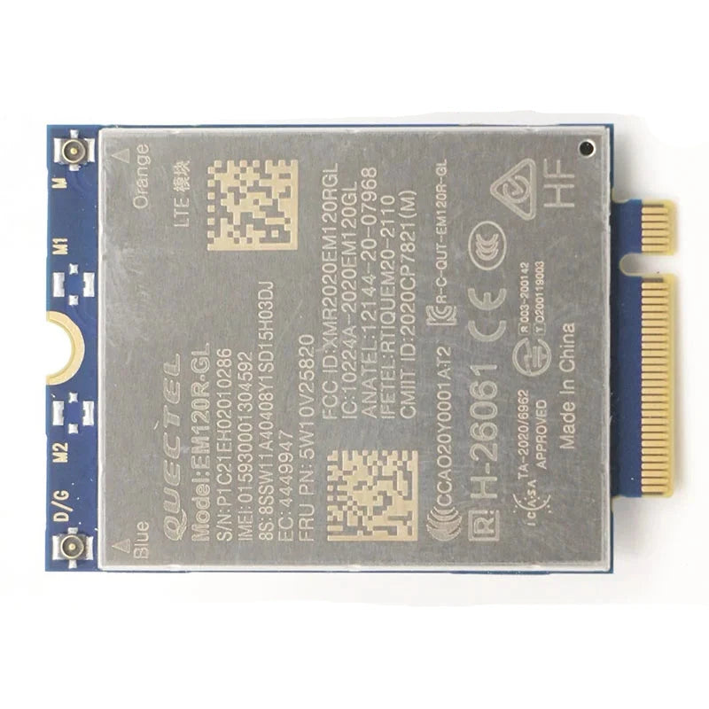 QUECTEL EM120R-GL 4G CAT12 600 Mbps modul ThinkPad X1 Yoga 6th, X13 Yoga, P14s, T14, T15, T15s készülékekhez [4G modul, ThinkPad kompatibilis]