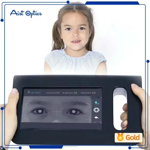 AI-Optic Portable Auto Refractometer - Handheld Vision Screener with AI Technology for Myopia, Hyperopia, Astigmatism Detection