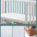 White Multifunctional Baby Crib - Solid Wood Newborn Cradle Cot with Rocking Mode & Storage