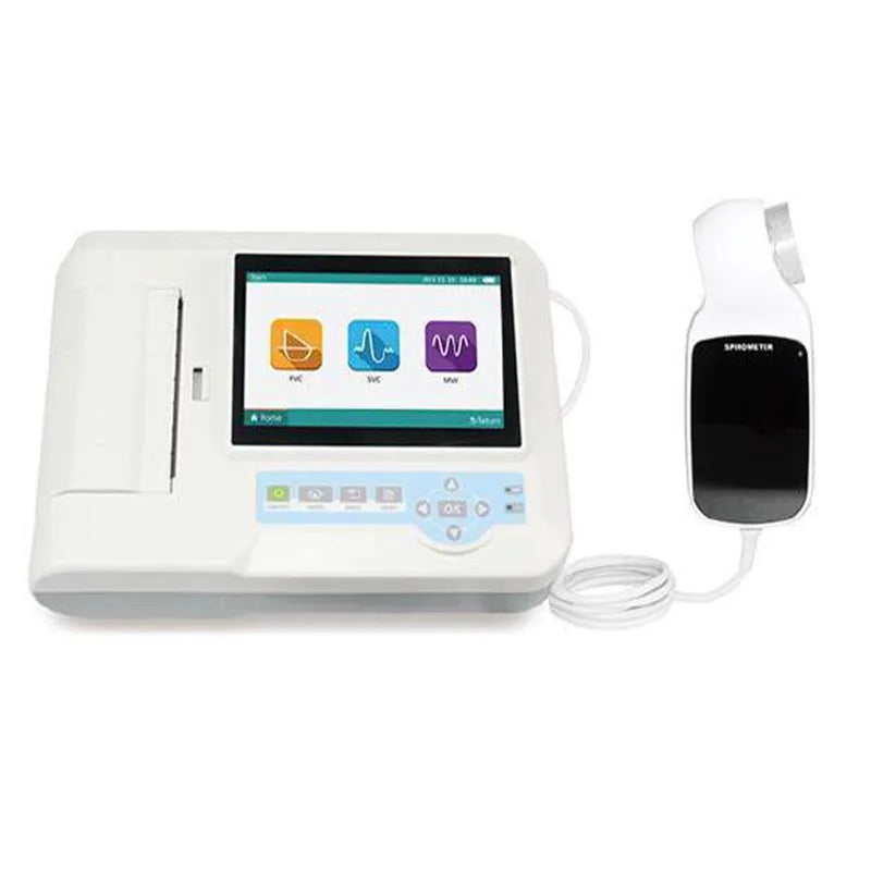 Contec SP100 Digital Spirometer - Handheld Lung Function Tester for Pulmonary Diagnosis, VC, SVC, MVV, FVC Measurement