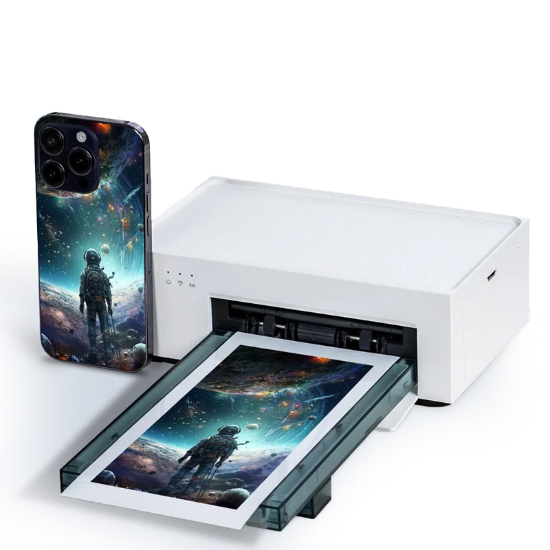 DIY Mini Printer for Phone Skin Printing - Dye-Sublimation Technology, WiFi Connection, Compatible with All Sunshine Film Cutting Machines [Phone Skin Printer, DIY Photo Printer]