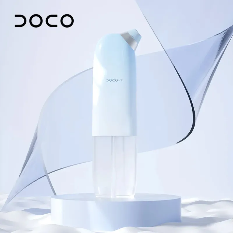 DOCO Micro Bubble Pore Vacuum Cleaner 2.0 - Cold & Hot Compress Blackhead Remover with Red & Blue Light Therapy, Electric Beauty Device