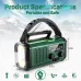 Solar 10000mAh Emergency Radio with AM/FM, LED Flashlight, Hand Crank, Phone Charger, NOAA Weather Alerts