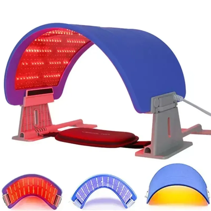Professional LED Light Therapy Dome Mask - Red, Blue, Yellow Light Phototherapy for Skin Rejuvenation at Home or Salon [LED Therapy, Skin Care, Anti-Aging]