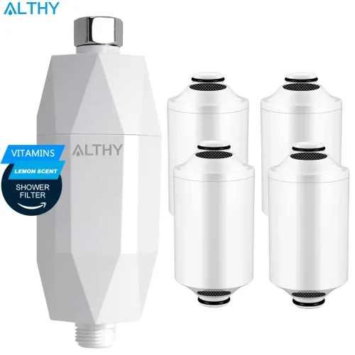 ALTHY Vitamin C Shower Water Filter - Reduces Chlorine & Heavy Metals, Improves Skin & Hair Health [Vitamin C Filter, Shower Filter]