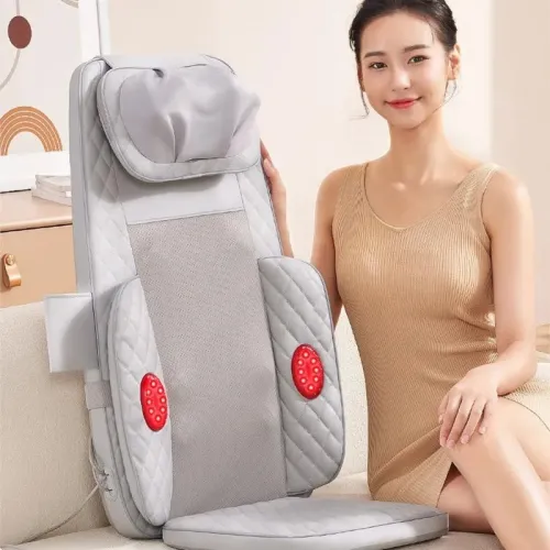 Upgrade Electric Full Body Massage Chair with Heat & Vibration - Neck, Back, Waist, Leg Massage Cushion for Ultimate Relaxation