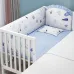 White Multifunctional Baby Crib - Solid Wood Newborn Cradle Cot with Rocking Mode & Storage