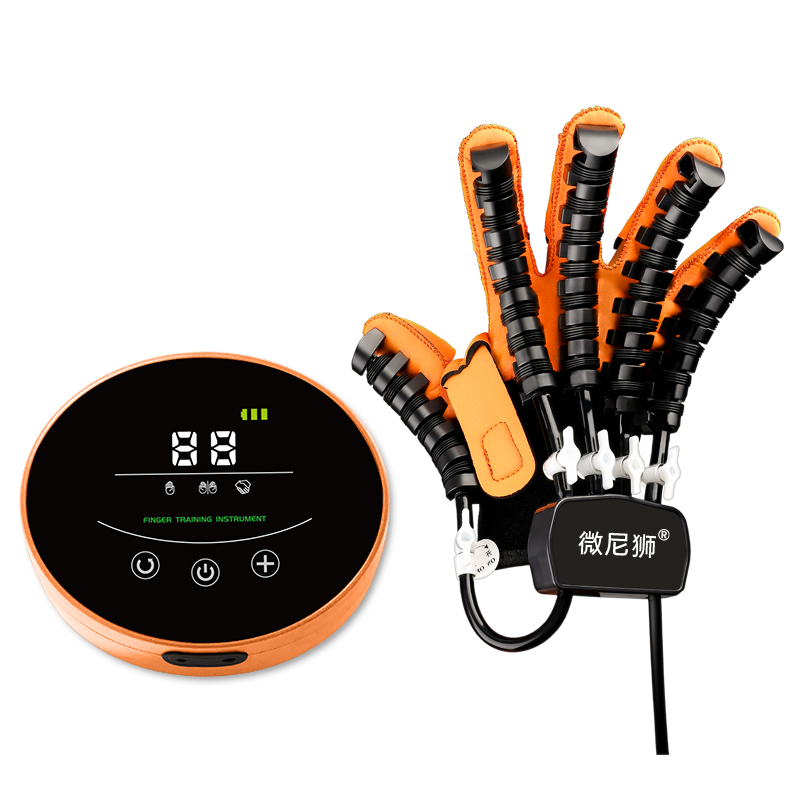 Draagbare handschoen voor revalidatie van vingers na beroerte - Actieve en passieve training, spiegeltherapie, ondersteuning bij het opladen [Herstel van beroerte, handrevalidatie]