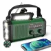 Solar 10000mAh Emergency Radio with AM/FM, LED Flashlight, Hand Crank, Phone Charger, NOAA Weather Alerts