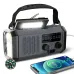 Solar 10000mAh Emergency Radio with AM/FM, LED Flashlight, Hand Crank, Phone Charger, NOAA Weather Alerts