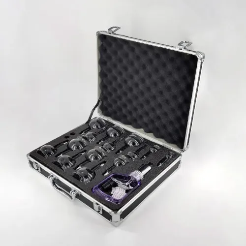 14 Pcs Glass Vacuum Cupping Set for Acupuncture & Massage Therapy - Suction Cups Jar for Pain Relief & Relaxation